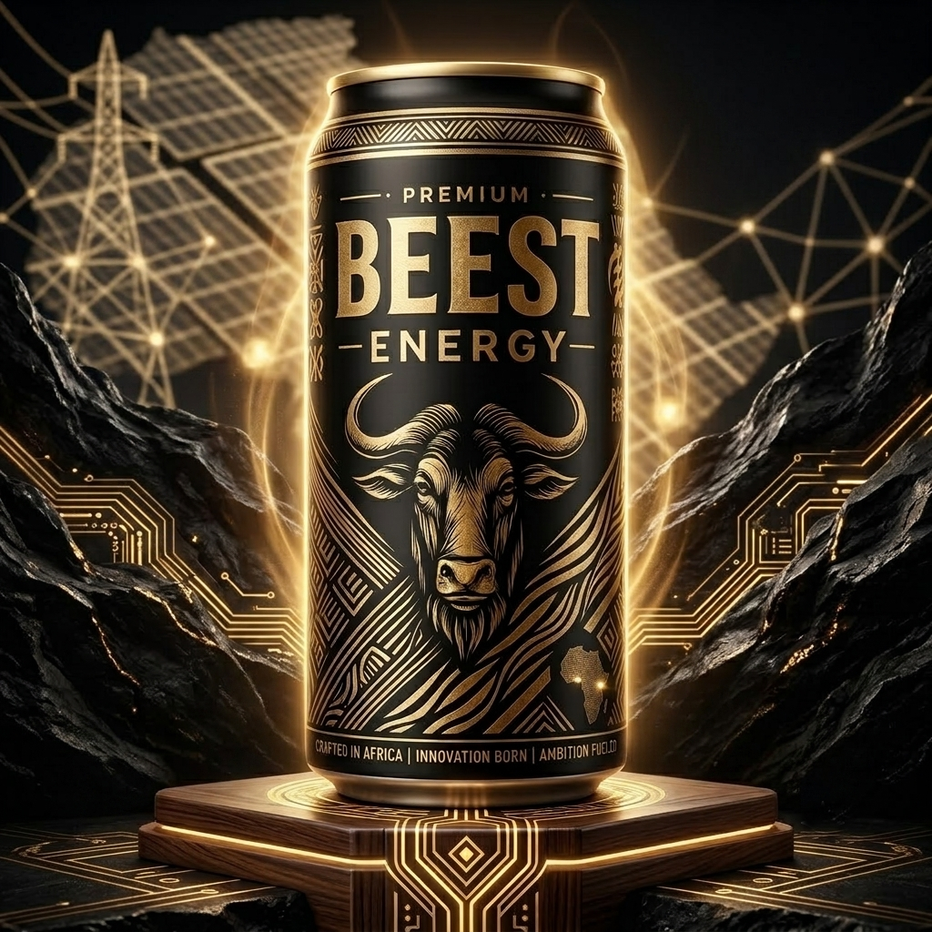 BEEST Energy premium can on display